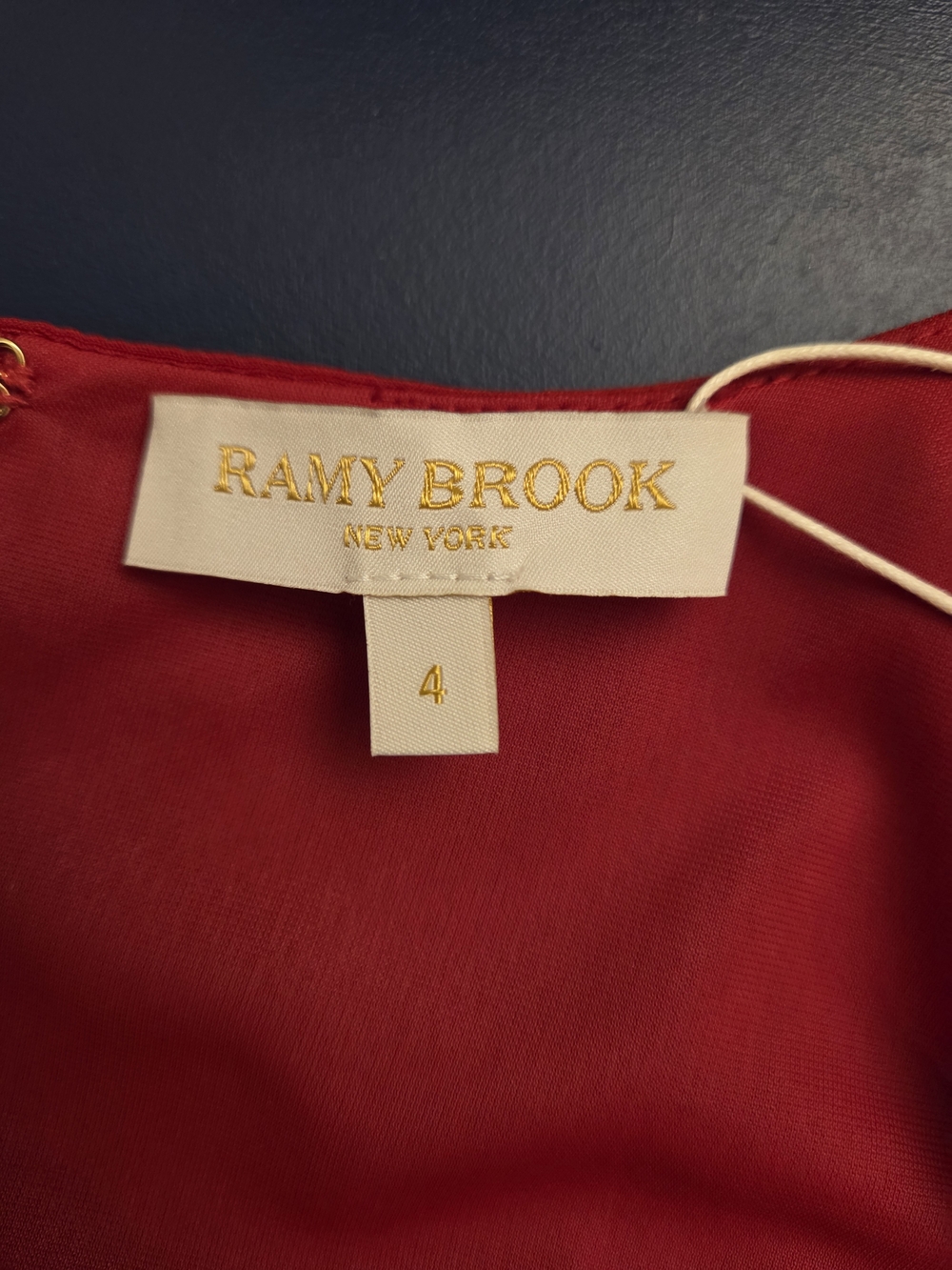 Ramy Brook Red Plunge Ruched Dress - Picture 9 of 12